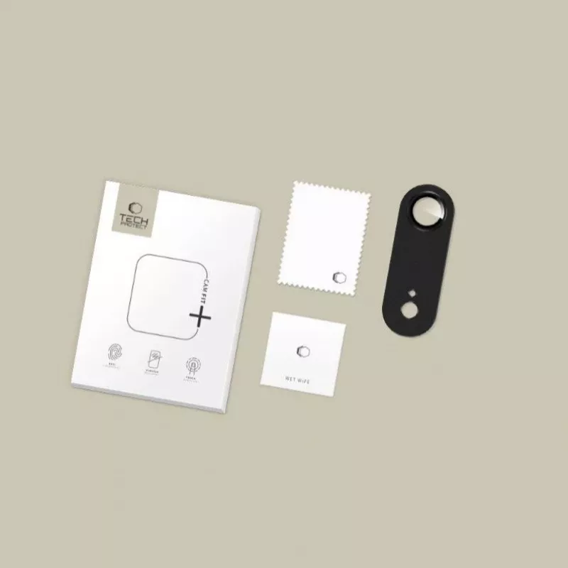 Tech-Protect CamFull Fit fotoaparato objektyvo apsauga, skirta Apple iPhone Air, juoda