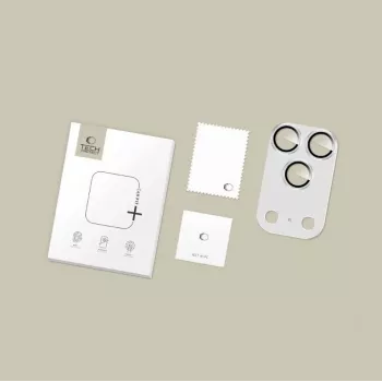 Tech-Protect CamFull Fit Apsauginis Objektyvo Stikliukas, Skirtas Apple iPhone 17 Pro Max - Sidabrinis