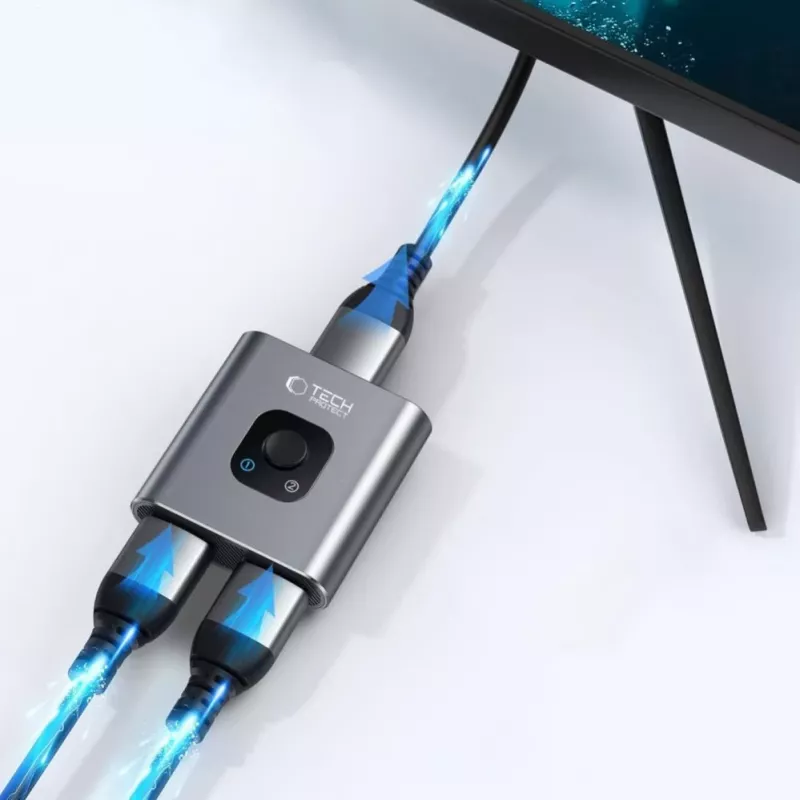 Tech-Protect HB07 USB-C Hub Adapter 2-in-1 HDMI 4K 60Hz - pilka