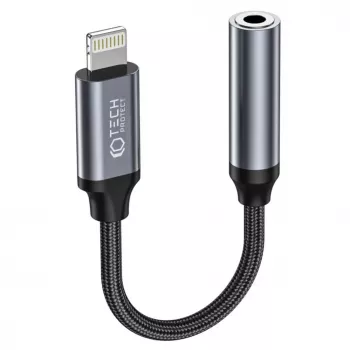 Tech-Protect Lightning (Male) to 3,5mm Mini Jack (Female) Adapter - White