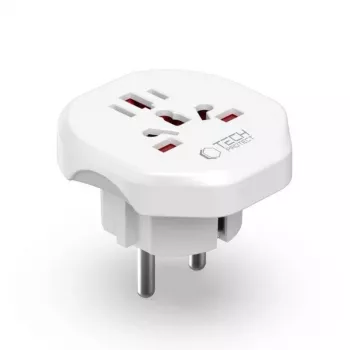 Tech-Protect Universal WL-09 Universalus kelioninis adapteris iš EU baltas