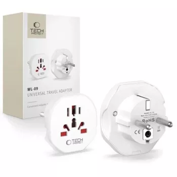 Tech-Protect Universal WL-09 Universalus kelioninis adapteris iš EU baltas