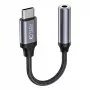 Tech-Protect USB-C į 3,5 mm mini lizdo garso adapteris (moterinis) - juoda