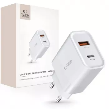 Tech-Protect White MagSafe Back Cover, skirta Apple iPhone 15 Pro Max