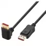 Techly DisplayPort 1.4 kabelis M/M 4K@120Hz 2m juodas, vienas kampinis jungtis ICOC-DSP-A14-020NT9