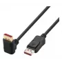 Techly DisplayPort 1.4 kabelis M/M 4K@120Hz 3m juodas, vienas galas kampu ICOC-DSP-A14-030NT9