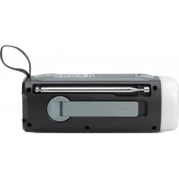 TechniSat nešiojamas avarinis radijas su DAB+/FM, Bluetooth, saulės baterija, rankiniu generatoriumi, power bank funkcija, LED žibintuvėliu, juodas (0000/2933)