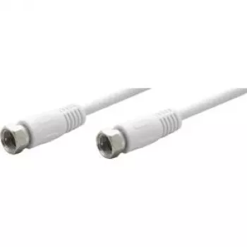 TECLINE Wentronic Goobay SAT jungiamasis kabelis, baltas, 15 m - F kištukas į F kištuką (11866)