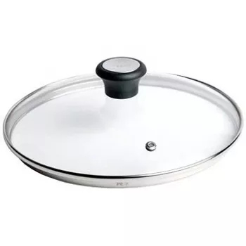 Tefal stiklinis dangtis Ø30cm – grūdinto stiklo dangtis su garų išleidimo anga, nerūdijančio plieno lanku, tinka plauti indaplovėje