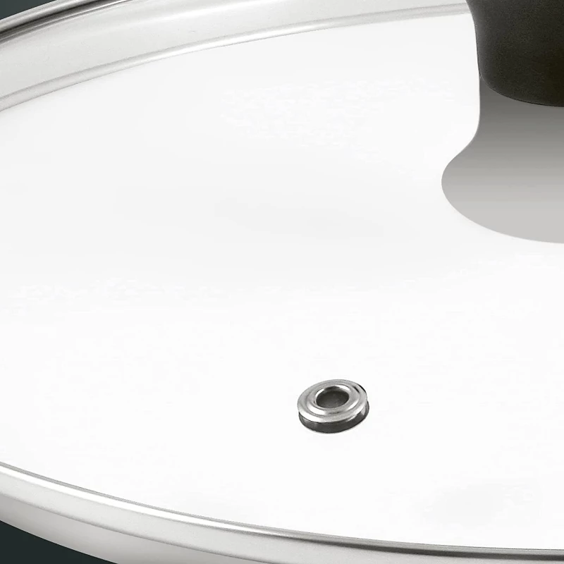 Tefal stiklinis dangtis Ø30cm – grūdinto stiklo dangtis su garų išleidimo anga, nerūdijančio plieno lanku, tinka plauti indaplovėje
