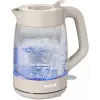 Tefal Morning Glass elektrinis virdulys KO2G0BE0, 1,7 l, 2000 W, 360° apsisukantis pagrindas, pilkas/skaidrus