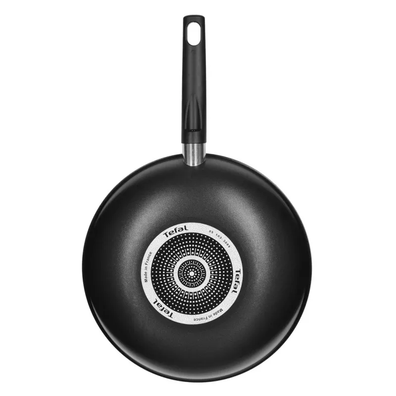 Tefal Simplicity 28 cm Wok Keptuvė B5821902 – Aliumininė su nelipnia danga ir Thermo-Spot indikatoriumi, tinka dujoms, elektrinei, keramikai, halogenui