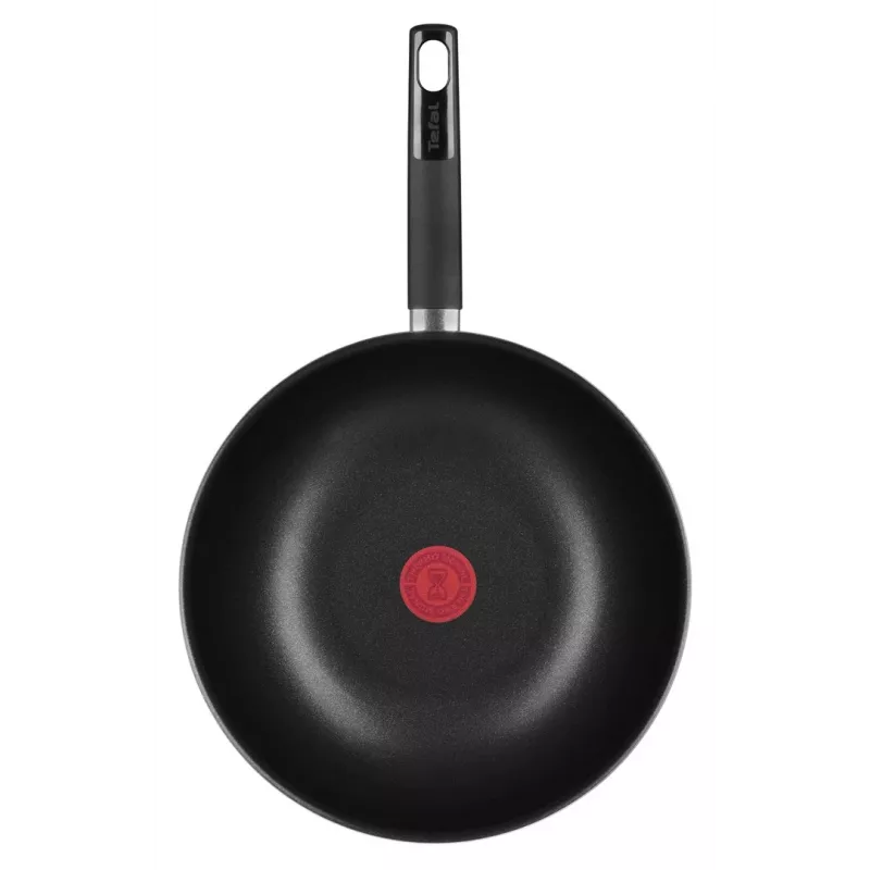 Tefal Simplicity 28 cm Wok Keptuvė B5821902 – Aliumininė su nelipnia danga ir Thermo-Spot indikatoriumi, tinka dujoms, elektrinei, keramikai, halogenui