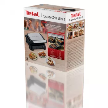 Tefal SuperGrill 3-in-1 GC510DE0 kontaktinis grilis, 2000 W, sidabrinis/juodas