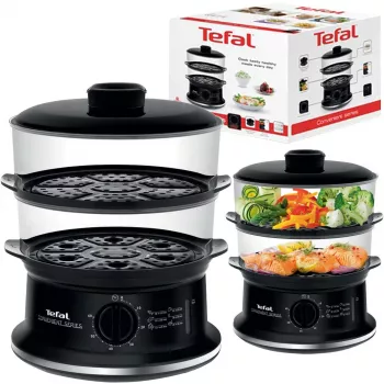 Tefal VC140135 Convenient garų viryklė, 2 krepšeliai, 6,5 L, 900 W, juoda