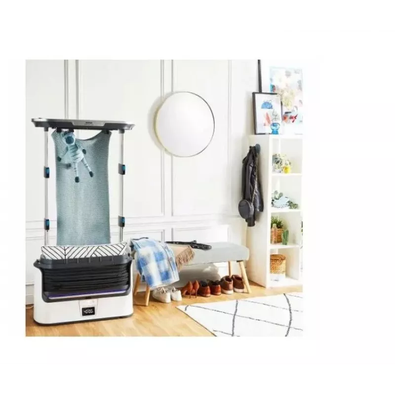 TEFAL YT4050E1 Automatinė garo spinta, 1800 W, 2 L bakas, 3 programos, jutiklinis ekranas, sulankstoma, balta