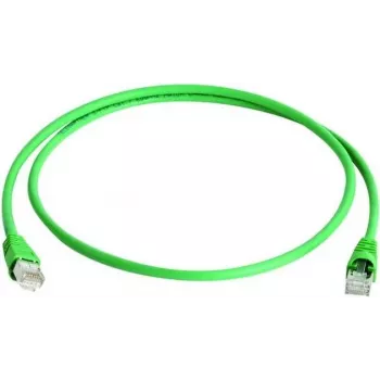 Telegärtner 100008571 RJ45 tinklo kabelis, CAT 5e F/UTP, 3,0 m, žalias, atsparus liepsnai, su apsauga nuo perlenkimo
