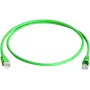 Telegärtner 100008571 RJ45 tinklo kabelis, CAT 5e F/UTP, 3,0 m, žalias, atsparus liepsnai, su apsauga nuo perlenkimo