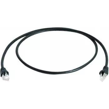 Telegärtner 100008948 CAT 5e F/UTP RJ45 tinklo kabelis, 7,5 m, juodas, liepsnai atsparus, su apsauga nuo perlenkimo