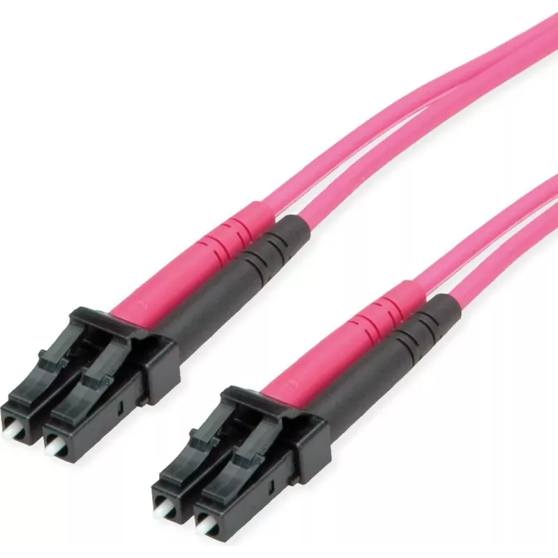 TELEGÄRTNER 10m LC to LC OM4 Duplex 50/125 daugiamodis šviesolaidinis pataisymo kabelis, violetinis LSZH 100011512
