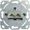 Telegärtner AMJ45 duomenų išvado modulis, 2 prievadų RJ45, Cat.6A ekranuotas, 10G, IDC be įrankių, cinko korpusas