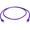 Telegärtner MP8 FS 500 Cat 6a S/FTP komutacinis kabelis, RJ-45 male į RJ-45 male, 0,5 m, violetinės spalvos, su apsauginėmis fiksatorių movomis