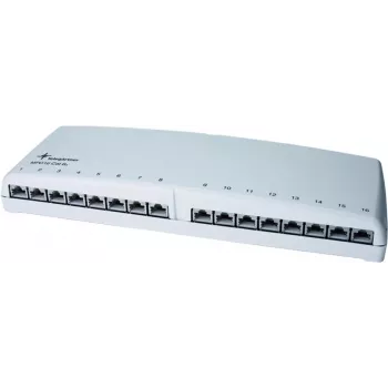 Telegärtner MPD16 K Patch Panel - 16 Ports RJ45 - Cat.6a - Alpine White