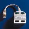 Telegärtner Token Ring skirstytuvas RJ45 vyriškas į 2x RJ45 moteriškus, ekranuotas, šviesiai pilkas J00029A0011