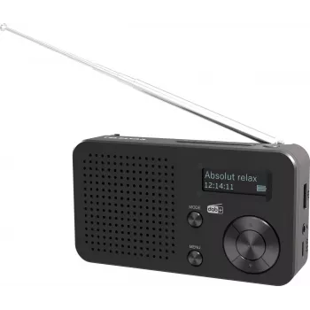 Telestar TOP 100 DAB+ nešiojamas radijo imtuvas su FM, juodos spalvos