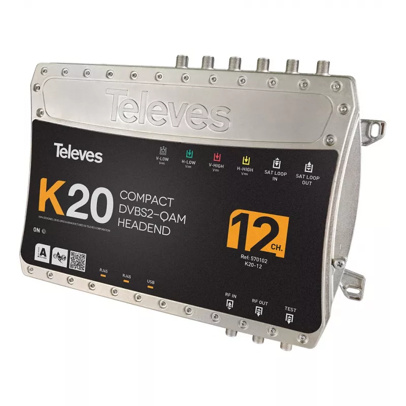 Televes K20-12 Compact Headend 12 Transponder DVB-S2 į QAM