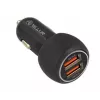 Tellur Dual USB automobilinis įkroviklis su QC 3.0, 6A, juodas