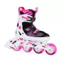 Tempish Gokid Girl Reguliuojami riedučiai mergaitėms, EU 29-32 – 64mm PU ratai, ABEC 5 guoliai, rožinė/balta/violetinė