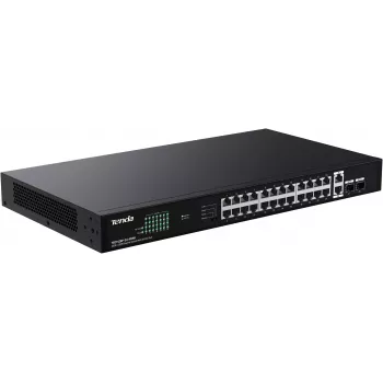 Tenda TEG1128P-24-410W Unmanaged PoE+ Switch 26x1GbE 2xSFP 410W