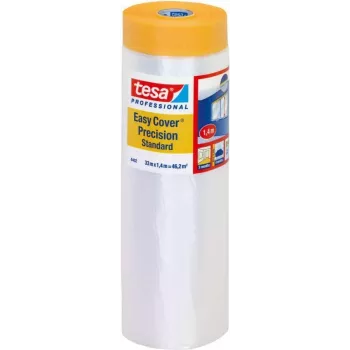 tesa 04402-00003-01 Easy Cover® apsauginė plėvelė su integruota juosta, 33 m x 55 cm, HDPE, krepo popieriaus juosta, akriliniai klijai, apsauga dažant patalpose