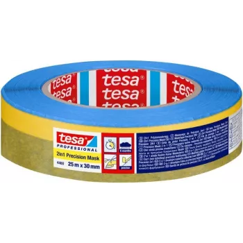 tesa 04460-00002-00 tikslios maskavimo juostos washi popierius 25 m x 30 mm geltona
