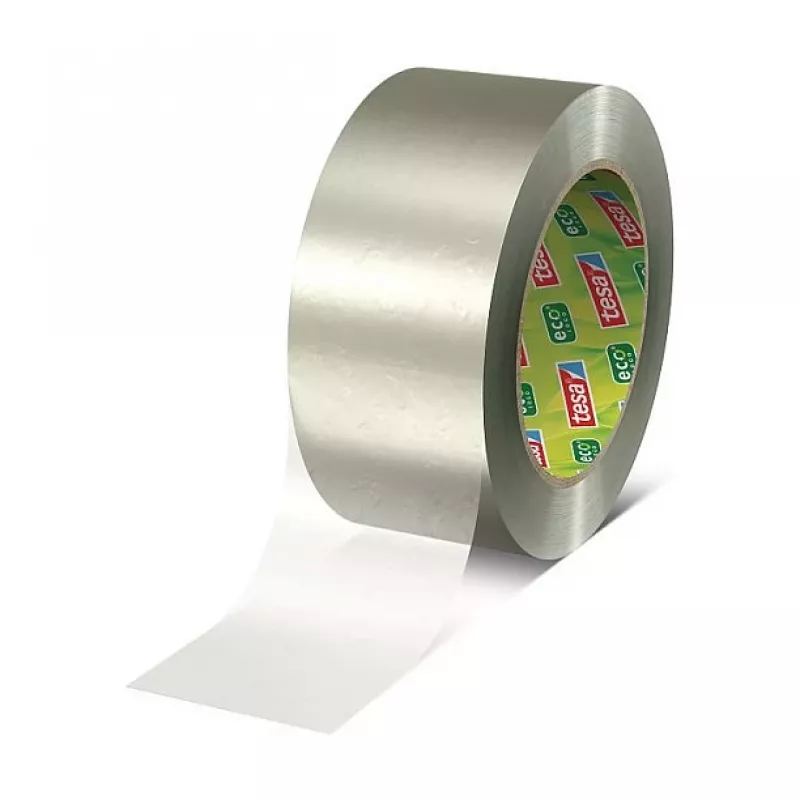 Tesa 58297-00000-01 permatoma PVC pakavimo juosta, 66 m x 50 mm, natūralaus kaučiuko klijai, 60 N tempiamasis stipris, 1 ritinys
