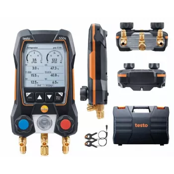 testo 550s skaitmeninis kolektorius su Bluetooth ir 2 belaidžiais spaustukiniais temperatūros zondais (0564 5501)