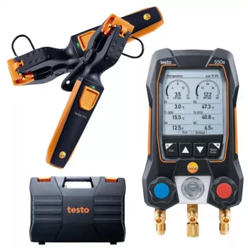 Testo 550s Smart Set skaitmeninis kolektorius su Bluetooth ir spaustuko zondais 0564 5502