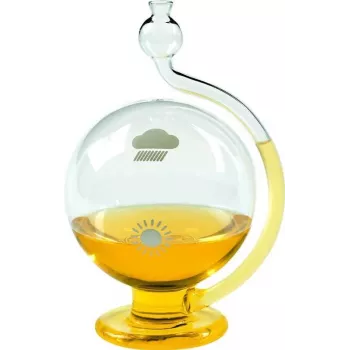TFA 29.2000.01 Weather Globe – analoginis barometras, termometras, higrometras – juodas/chromas