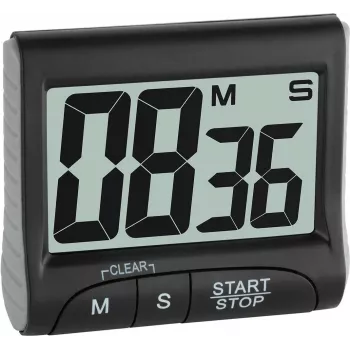 TFA Dostmann Digitalinis virtuvės laikmatis ir chronometras - juodas - 99 min - plastikas - LCD - magnetinis (38.2021.01)