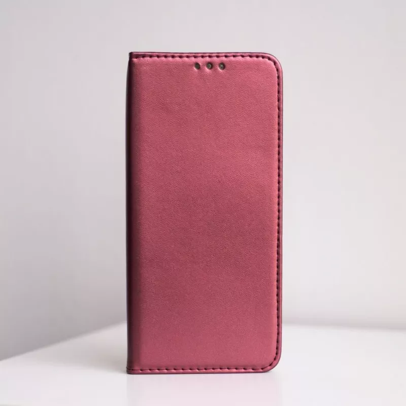 TFO Smart Magnetic Wallet Case, skirtas Xiaomi Redmi A7 Pro, bordo spalvos