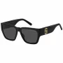 THE MARC JACOBS Moteriški Akiniai nuo Saulės MARC646S807 - Keturkampis Acetato Rėmelis, Pilki Gradientiniai Lęšiai, UV400 Apsauga, 57mm Lęšio Plotis