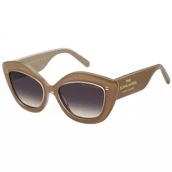 THE MARC JACOBS moteriški akiniai nuo saulės MARC800SDLN – juodas rėmelis, pilki gradientiniai lęšiai, 52 mm