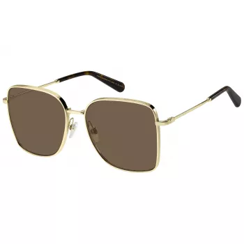 THE MARC JACOBS Moteriški Akiniai nuo Saulės MARC829S01Q – Kvadratinis Acetatinis Rėmelis, Pilki Polikarbonatiniai Lęšiai, 58 mm