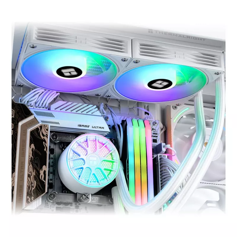 Thermalright Aqua Elite V6 RGB 240 mm „All-in-One“ skysčio aušinimo sistema (balta)