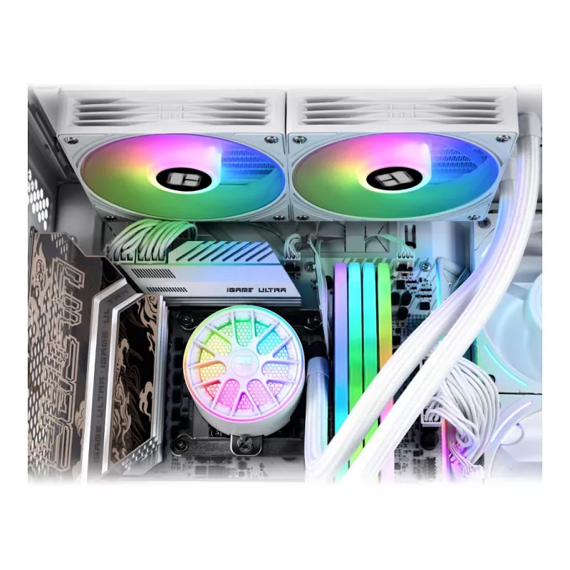Thermalright Aqua Elite V6 RGB 240 mm „All-in-One“ skysčio aušinimo sistema (balta)