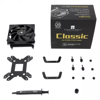 Thermalright AXP90-X36 Black žemo profilio procesoriaus aušintuvas, 92mm PWM ventiliatorius, ITX, Intel ir AMD