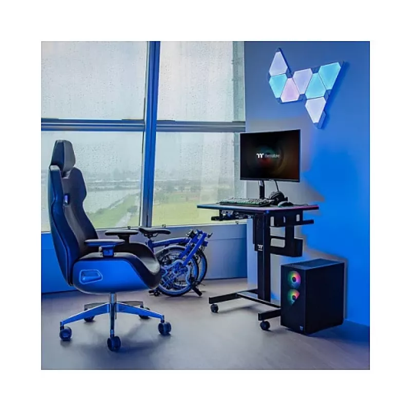 Thermaltake CycleDesk 100 GGD elektrinis aukščio reguliavimo stalas su RGB apšvietimu, juodas
