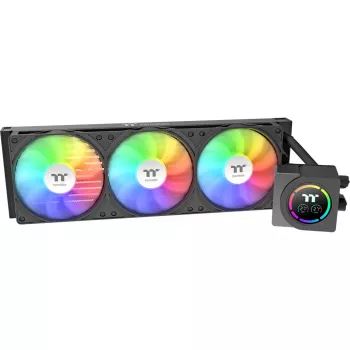 Thermaltake LB360-S ARGB (Gunmetal) All-in-One Liquid Cooler, 360mm Radiator, 3x 120mm Fans, 2.1 inch IPS LCD Display