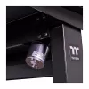 Thermaltake Level 20 Battle Station Gaming Desk – Z formos plieninis rėmas, anglies pluošto MDF stalviršis, 100 kg talpa, juoda